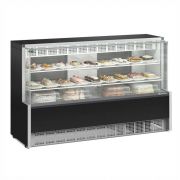 Balcão Vitrine Expositora Refrigerada Fria para Bolos, Tortas, Doces 1,75m Gelopar GPEA175 110V 220V