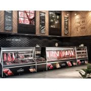 Balcão Vitrine Freezer Frigorífico de Carnes Açougue 2 Metros GATS 200 Gelopar Turino com Gancheira