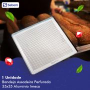 Bandeja Esteira Tela Assadeira Perfurada Forno Pequeno Progas Gpaniz Titã Venacio 35x35 Imeca