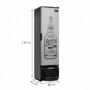 Cervejeira Geladeira para Cerveja -6°C Slim Fina para Churrasqueira Gelopar 230L FrostFree GCB-23 GW 