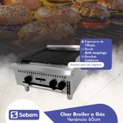 ChairBroiler Churrasqueira Parrilha Ferro Profissional a Gás Venancio 60cm Prime