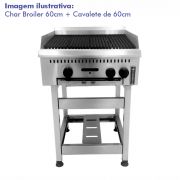 ChairBroiler Churrasqueira Parrilha Ferro Profissional a Gás Venancio 60cm Prime