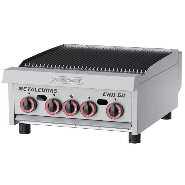 Char Broiler para Carne Hamburguer 100% Profissional de Alta Potência a Gas 60 cm CHB 60 Metalcubas