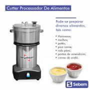 Cutter Processador Triturador de Alimentos + Lamina Desfiar Carne Frango 4 Litros Skymsen 