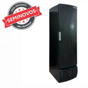 Expositor Cervejeira Cervejeiro de Cerveja Slim Fino 300 Litros Porta Cega Usado Preto