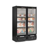 Expositor Freezer Vertical Porta Vidro Vitrine Congelados -20°C 2 Portas Conveniência GCVC 950 Gelopar