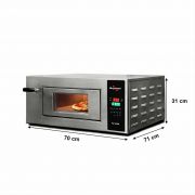 Forno de Pizza Pizzaiolo Elétrico Profissional Pedra Refratária 40cm 450°C Digital Skymsen FLP400D 