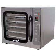 Forno Especial para Pudim e Sobremesas de Esteira Elétrico de Profissional Vapor 5 Esteiras Wictory