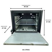 Forno Forninho para Fogão Industrial 60 Litros Aço Linha Essencia Sebem