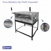 Forno Industrial a Gás Guilhotina para Pizza Pães Bolachas Tortas 95X95 Copametal