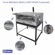 Forno Profissional Refratário Elétrico Para Pizza Pães Bolos Bolachas 80x60 Copametal