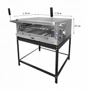 Forno Refratário Lastro Para Pizza Pães Carnes Elétrico 220V 95x95 Copametal