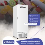 Freezer Vertical Tripla Ação Evz21 Branco 560 Litros Porta Cega Imbera