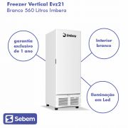 Freezer Vertical Tripla Ação Evz21 Branco 560 Litros Porta Cega Imbera