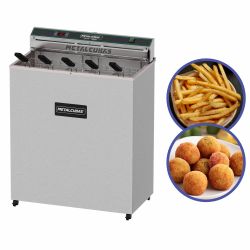 Fritadeira Elétrica Industrial Profissional Alta Potência 10000w 30 L 5 Cestos Metalcubas FOE30