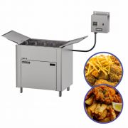 Fritadeira Elétrica Industrial Digital Metalcubas Óleo 75 L 3 Cestos Grandes FOEI-75