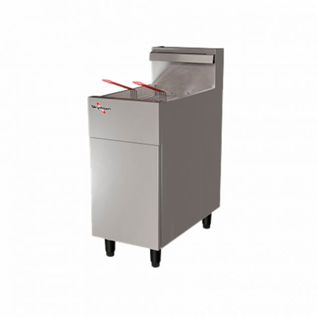 Fritadeira Fritador a Gás Alta Potencia 2 Cestos Grandes 20 Litros Inox Skymsen FG20