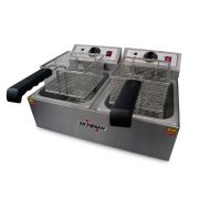 Fritadeira Fritador Duplo 2 Cestos 3500w Alta Potenica Elétrica Industrial Skymsen FED-20