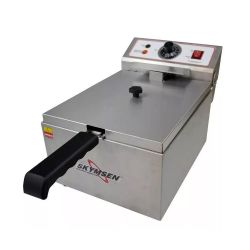 Fritadeira Fritador Profissional Elétrica 3500w com Tampa Industrial 1 cesto 5 Litros Skymsen FE-10N