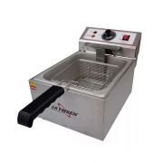 Fritadeira Fritador Profissional Elétrica 3500w com Tampa Industrial 1 cesto 5 Litros Skymsen FE-10N