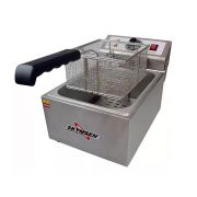 Fritadeira Fritador Profissional Elétrica 3500w com Tampa Industrial 1 cesto 5 Litros Skymsen FE-10N