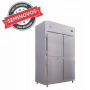 Geladeira Comercial Industrial para Cozinha Restaurante Pizzaria 4 Portas 700L Total Inox Usada