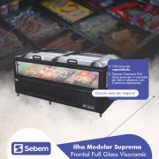 Ilha para Supermercado Congelados 2 Metros Modular Supreme - FRILUX