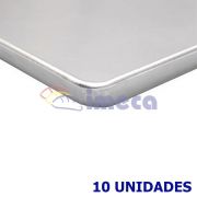 Kit 10 Assadeiras Esteira Bandeja Quadrada Forno Turbo Total Alumínio Perfurado 58x70 / 60x70 Imeca