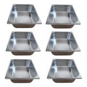 Kit 6 Cubas Gastronômicas Inox para Buffet GN 1/2X65MM  Sebem