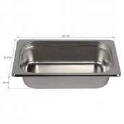 Kit 6 Cubas Gastronômicas Inox para Buffet GN 1/4X65MM  Sebem