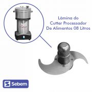 Lâmina De Desfiar Carne Para Cutter Profissional Skymsen 8 L