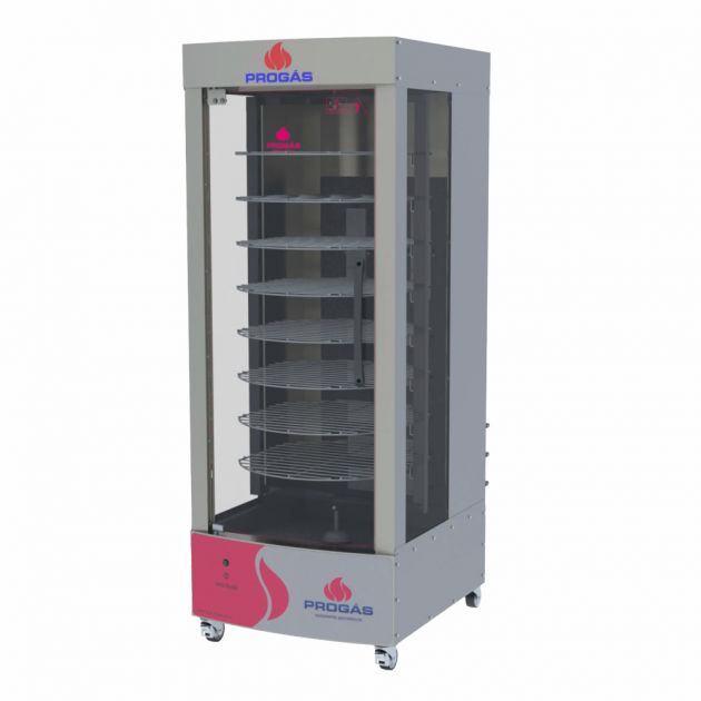 Máquina Assar 128kg Frango Carne Forno Gás Multiuso Rotativo