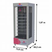 Máquina Assar 128kg Frango Carne Forno Gás Multiuso Rotativo