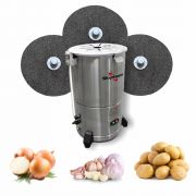 Maquina de Descascar Descascador Profissional 6kg 3 Discos para Alho Batata Cebola Legumes 