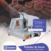 Maquina de Fatiar Cortar Cortador Fatiador Carnes Bife Bacon Açougue Supermercado Skymsen FC-350