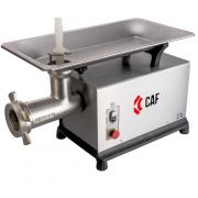 Maquina de Moer Moedor Picador de Carne Industrial Elétrico CAF Boca 22 Inox Bivolt