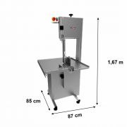 Maquina de Serra de Fita Carne Profissional Açougue Frigorifico Skymsen 2,82m SL282 Total Inox