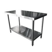 Mesa Aço Total Inteira Inox Industrial Bancada De Apoio 1,2 Metro - Sebem