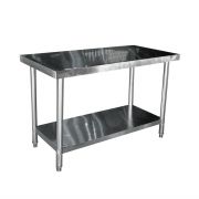 Mesa Aço Total Inteira Inox Industrial Bancada De Apoio 1,2 Metro - Sebem