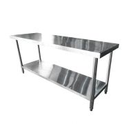 Mesa De Inox Industrial Para Açougue Com Prateleira 1,8 Metro Sebem