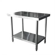 Mesa De Inox Industrial Para Padaria Com Prateleira 1 M Sebem