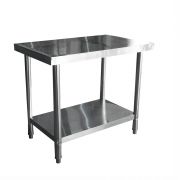 Mesa De Inox Industrial Para Padaria Com Prateleira 1 M Sebem