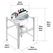 Misturela misturador de massa para salgados com Fogareiro 21 litros PA21CM - SARO