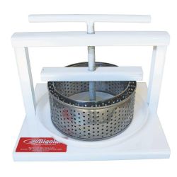 Prensa Molde Moldura para Queijo Redonda Dessorador 1 e 2 kg Inox Bigolar 7100