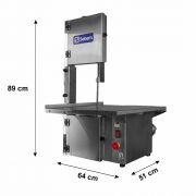 Serra Fita Total Inox Sebem 3 em 1 para Carne e Ossos com Moedor e Motor de 1/2cv